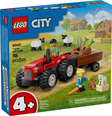 LEGO® City 60461 Červený traktor s přívěsem a ovcemi